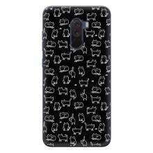 Чехол на тематику: Коты для Xiaomi POCO F1 – Котики на черном