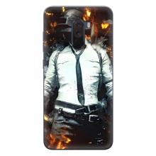 Силиконовый чехол с картинкой "Герой Pubg" на Xiaomi POCO F1 – Man Пубг