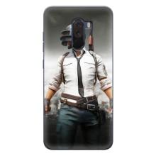 Силиконовый чехол с картинкой "Герой Pubg" на Xiaomi POCO F1 – Пабг