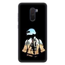 Силиконовый чехол с картинкой "Герой Pubg" на Xiaomi POCO F1 – Пубг мен