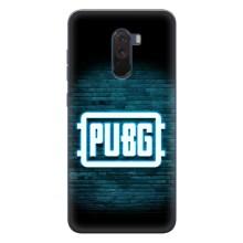 Чеjхол PUBG для ПОКО Ф1 (AlphaPrint) (Лого PUBG)