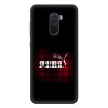 Чехол с Брендами одежды на Сяоми Поко Ф1 – PUMA стиль