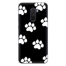 Бампер для Xiaomi POCO F1 с картинкой "Песики" (Следы собак)