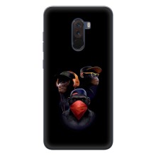 Чехол с Обезьянами Xiaomi POCO F1 - (AlphaPrint) – Три обезьяны