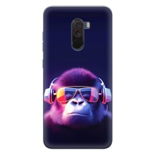 Чехол с Обезьянами Xiaomi POCO F1 - (AlphaPrint) – Стильная обезьяна