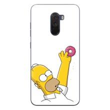 Чjхол з Сімпсонами для Xiaomi POCO F1 (VPrint) (Гомер з пончиком)