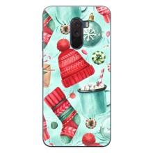Чехол Санта Клаус для Xiaomi POCO F1 (Одежда)