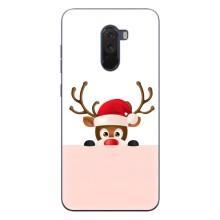 Чехол Санта Клаус для Xiaomi POCO F1 (Олененок)