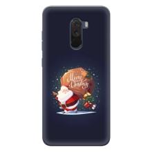 Чехол Санта Клаус для Xiaomi POCO F1 (Подарки от Санты)