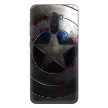 Чехол с Щитом Капитана Америки на Xiaomi POCO F1 – Ретро Щит Капитана