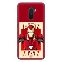 Чехол Супергерой Железный человек на Xiaomi POCO F1 – Iron man