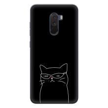 Чехол с рисунком кот на Xiaomi POCO F1 – Равнодушный кот