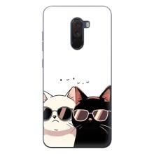 Чехол с рисунком кот на Xiaomi POCO F1 – Коты в очках