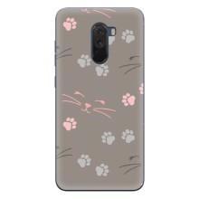 Чехол с рисунком кот на Xiaomi POCO F1 – Лапы и усы