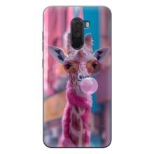 Чехол с принтом стильные животные для Поко Ф1 – Стильный жирав