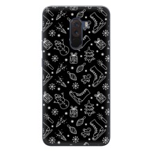 Новогодние, Праздничные Чехлы для Xiaomi POCO F1 - 2024 год (Новогодний фон)