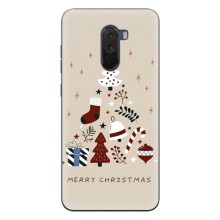 Рождественские Чехлы для Xiaomi POCO F1 (VPrint) (Merry Christmas)