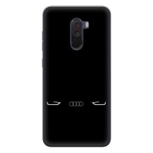 Силиконовый бампер с картинкой машины на Xiaomi POCO F1 (Силует Audi)