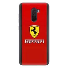 Силиконовый бампер с картинкой машины на Xiaomi POCO F1 (Ferrari Logo)