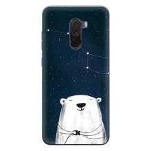 Силиконовый бампер с картинкой животных для Xiaomi POCO F1 – Медведица