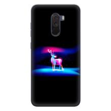Силиконовый бампер с картинкой животных для Xiaomi POCO F1 – Яркий олень