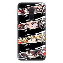 Силіконові чохлі з очіма Anime для Сяомі Поко Ф1 – Очі на чорному