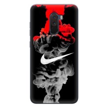 Силиконовый Чехол на Xiaomi POCO F1 с картинкой Nike (Nike дым)