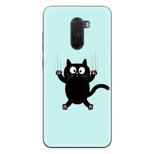 Силіконовий чохол з котиком для Xiaomi POCO F1 (Падаючий кіт)