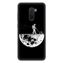 Силіконовый Чохол з принтом "Космонавти" на Xiaomi POCO F1 – Космонавт