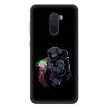 Силіконовый Чохол з принтом "Космонавти" на Xiaomi POCO F1 – В руках земля