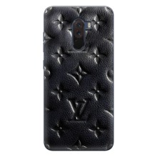 Текстурный Чехол Louis Vuitton для Сяоми Поко Ф1 (Черный ЛВ)