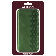 Кожаный чехол книжка GETMAN Cubic (PU) для Xiaomi Redmi 10 – Зеленый