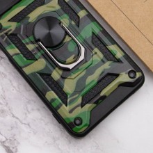 Ударопрочный чехол Camshield Serge Ring Camo для Xiaomi Redmi 10 – Зеленый