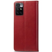 Кожаный чехол-книжка GETMAN Gallant (PU) для Xiaomi Redmi 10 – Красный