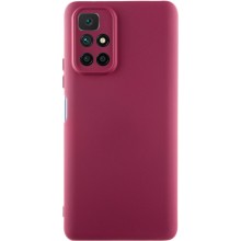 Чехол TPU GETMAN Liquid Silk Full Camera для Xiaomi Redmi 10 – Бордовый