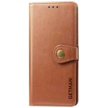 Шкіряний чохол-книжка GETMAN Gallant (PU) для Xiaomi Redmi 10 – Коричневий