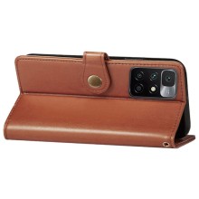 Шкіряний чохол-книжка GETMAN Gallant (PU) для Xiaomi Redmi 10 – Коричневий