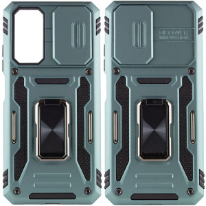 Ударопрочный чехол Camshield Army Ring для Xiaomi Redmi 10 (Зеленый)