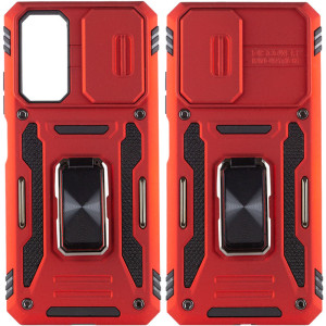 Ударопрочный чехол Camshield Army Ring для Xiaomi Redmi 10 (Красный)