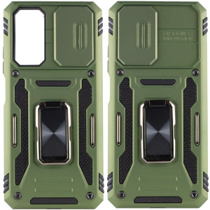 Ударопрочный чехол Camshield Army Ring для Xiaomi Redmi 10 (Оливковый)