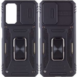 Ударопрочный чехол Camshield Army Ring для Xiaomi Redmi 10 (Черный)
