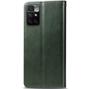 Шкіряний чохол-книжка GETMAN Gallant (PU) для Xiaomi Redmi 10 – Зелений