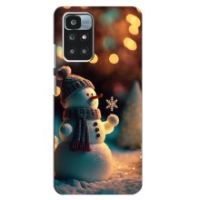 Чехлы на Новый Год Xiaomi Redmi 10 (Снеговик праздничный)