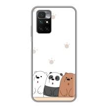 Чехлы с изображением разных животных для Xiaomi Redmi 10 (Удивленные медвеженки)