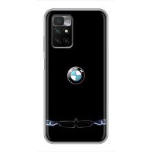 Силиконовый бампер с картинкой машины на Xiaomi Redmi 10 (Черный BMW)