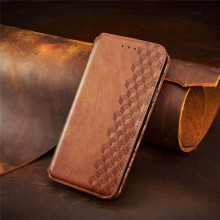 Шкіряний чохол-книжка GETMAN Cubic (PU) для Xiaomi Redmi 10A – Коричневий