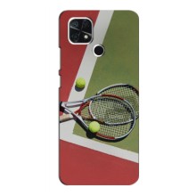 Чехлы с принтом Спортивная тематика для Xiaomi Redmi 10A (Ракетки теннис)