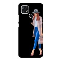 Чехол с картинкой Модные Девчонки Xiaomi Redmi 10A – Девушка со смартфоном