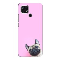 Бампер для Xiaomi Redmi 10A с картинкой "Песики" – Собака на розовом