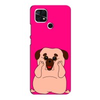 Чехол (ТПУ) Милые собачки для Xiaomi Redmi 10A (Веселый Мопсик)